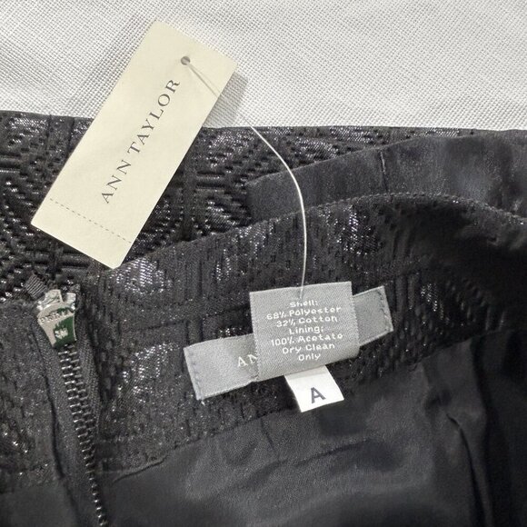 Ann Taylor Pencil Skirt Sz 6 Ribbon Detail Office Siren Quilted Career Slit New - Picture 9 of 10